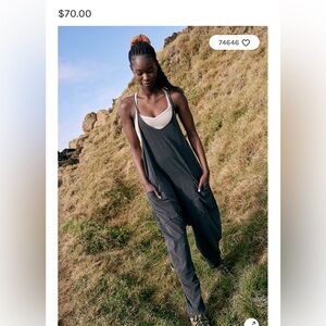 XS Free People Movement Hot Shot Onesie in washed black